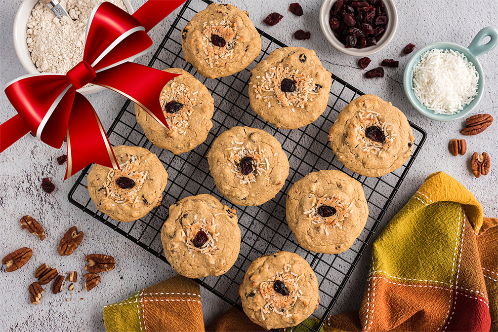 Pecan Cranberry Snowball Cookies gift